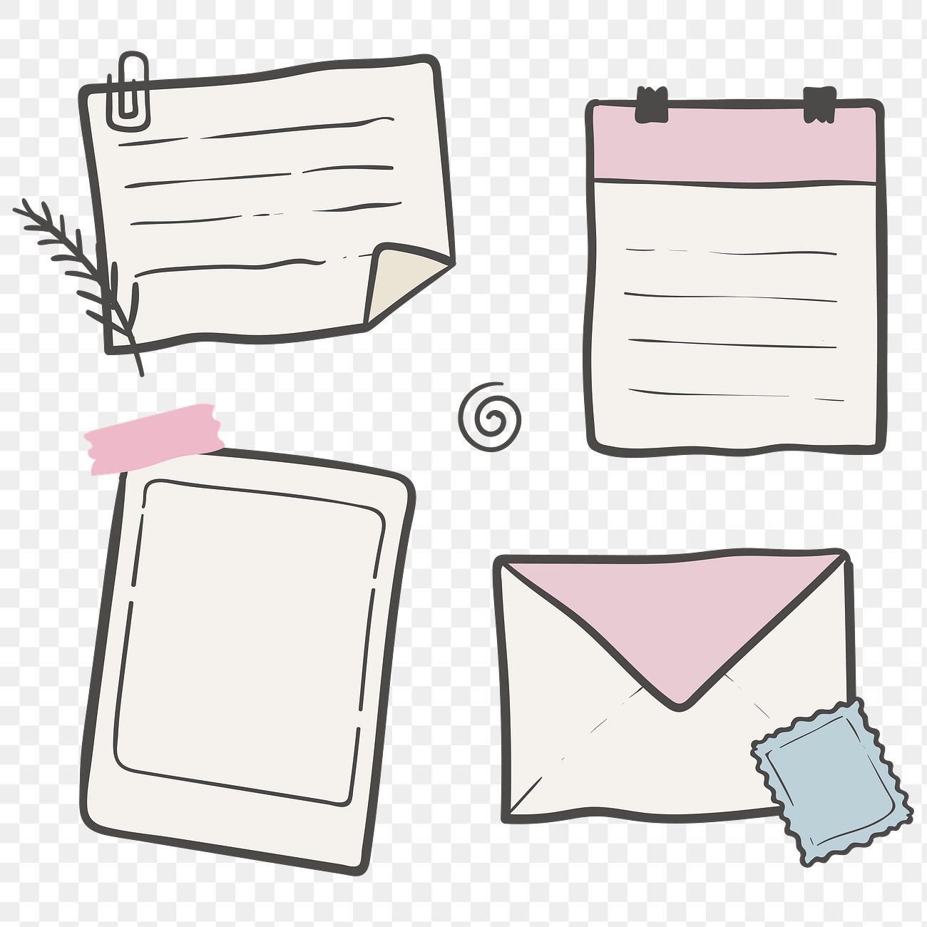 Planner doodle illustration Free stock illustration High Resolution