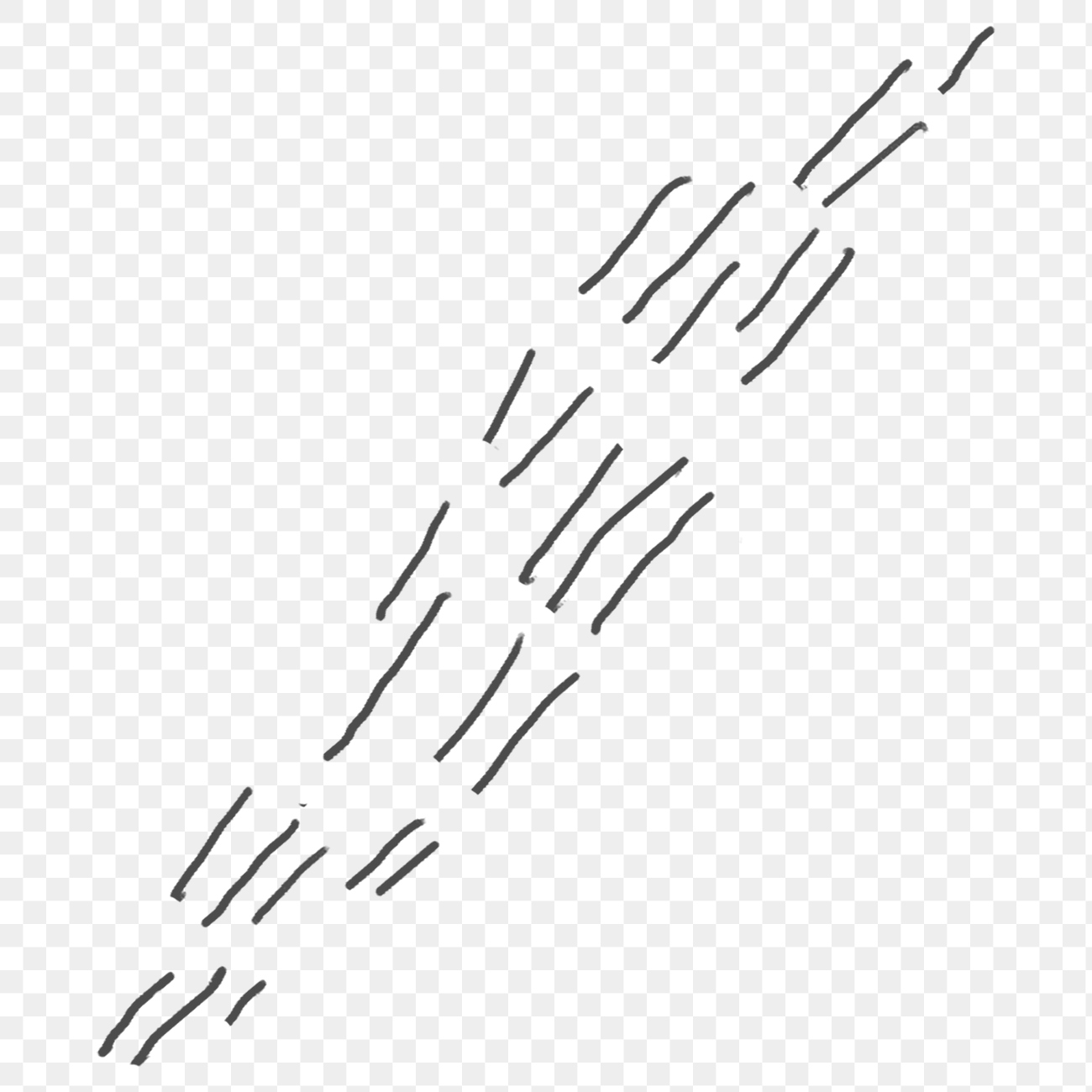 Hand drawn scribble dashed lines design element transparent png