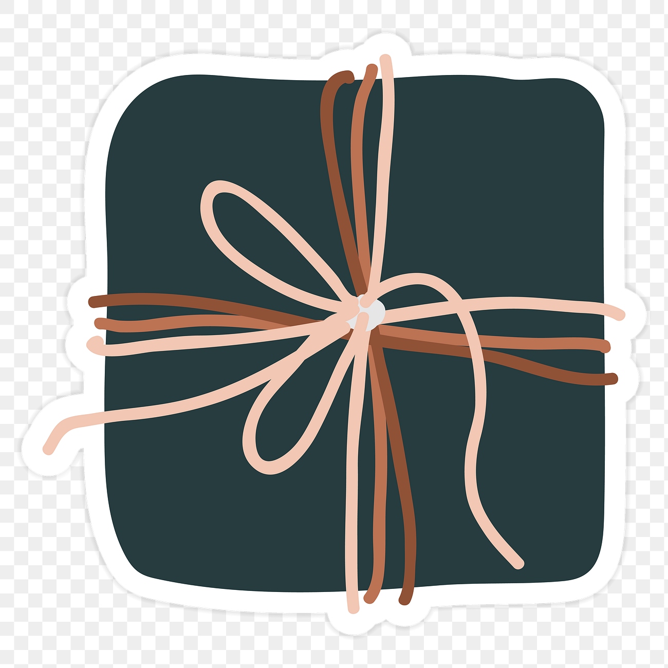 Cute gift sticker png Free stock illustration High Resolution graphic