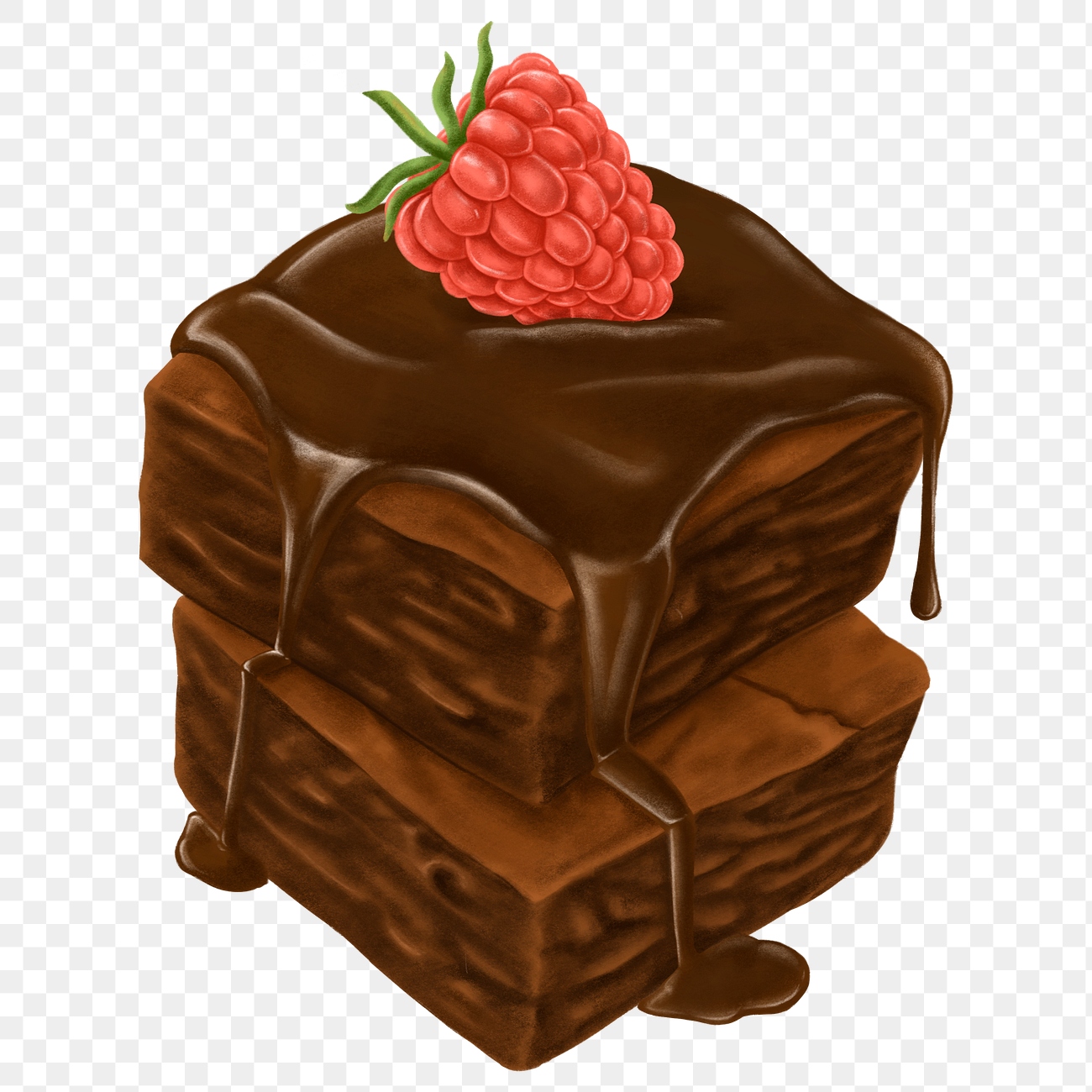 Delicious brownie drawing png