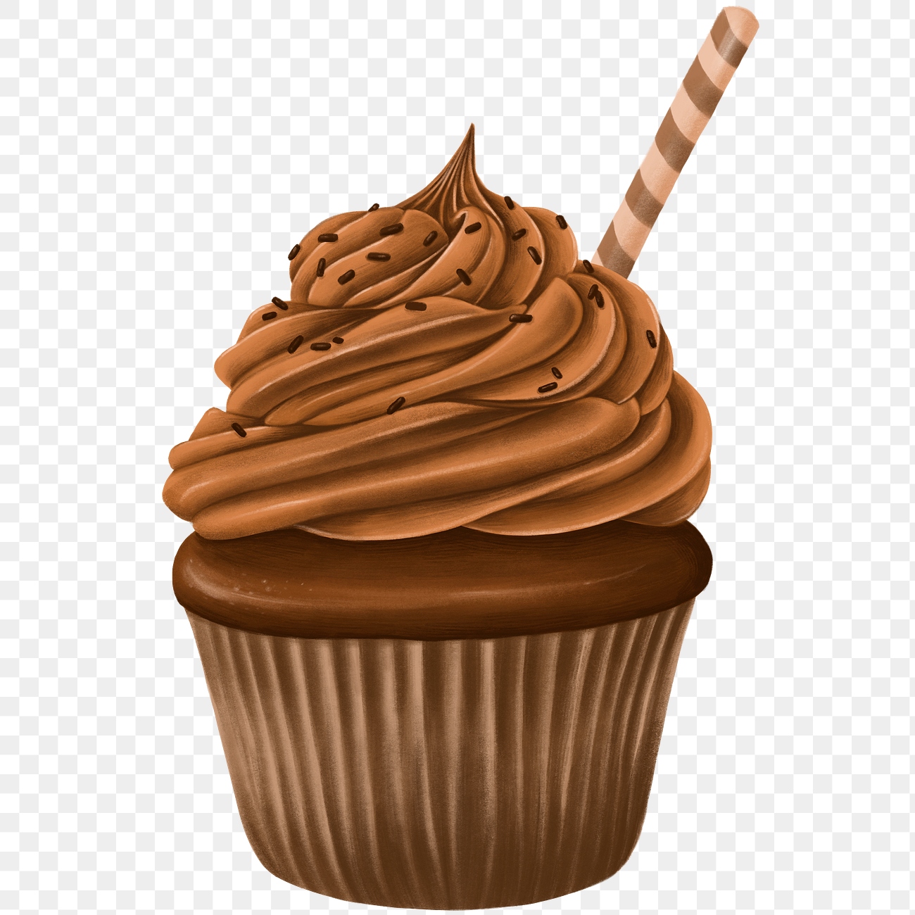 Delicious cupcake drawing png