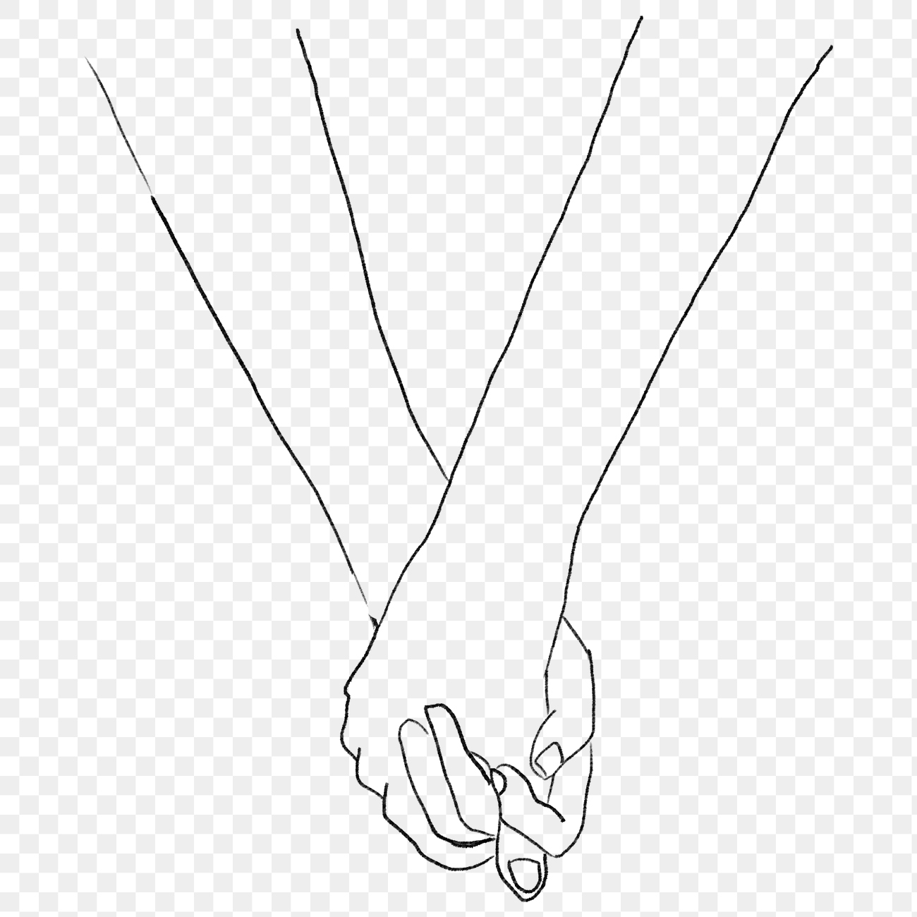 Couple holding hands romantically png | Free PNG Sticker - rawpixel