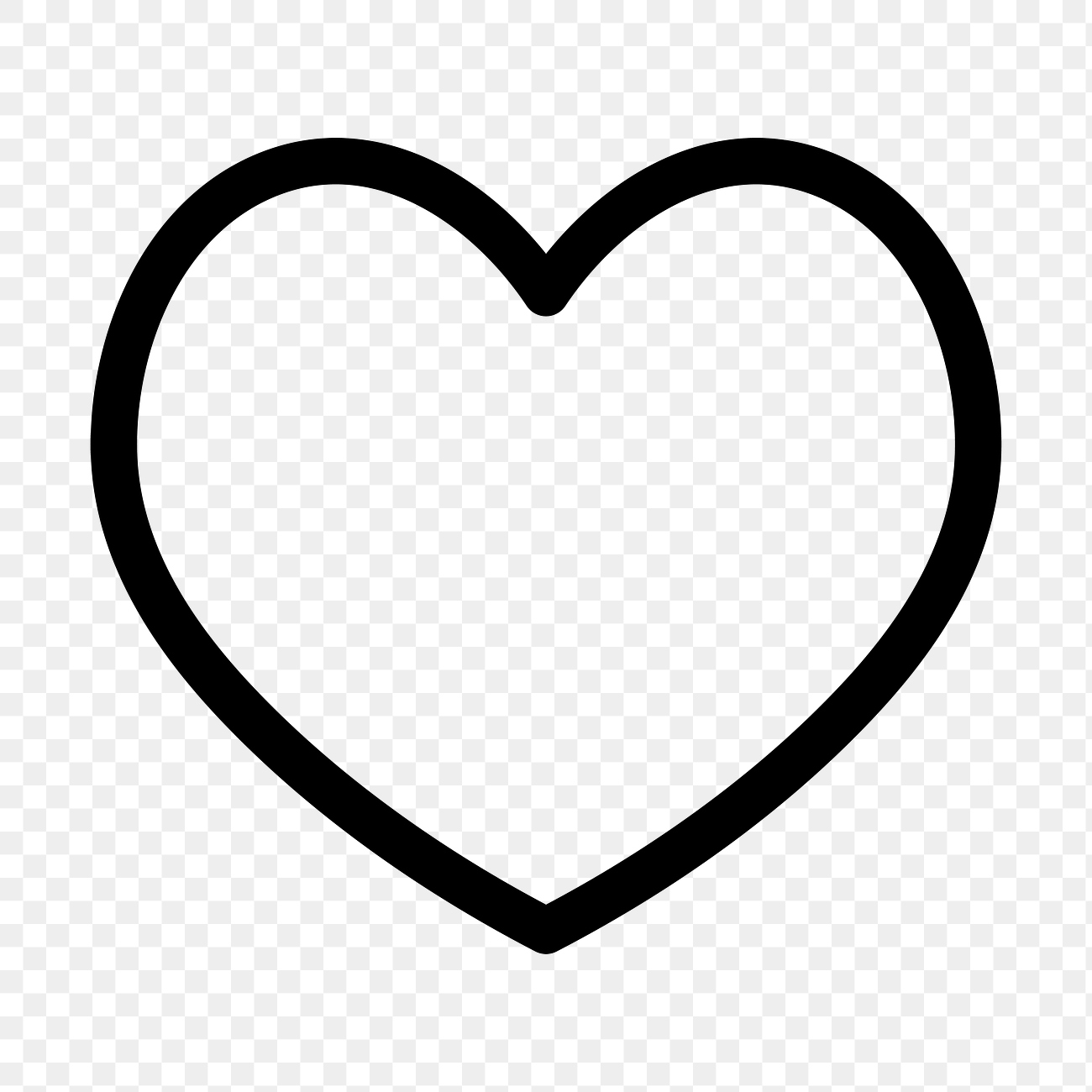 Heart outlined icon png for social | Free PNG - rawpixel