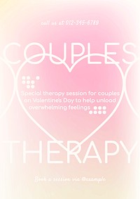 Couples therapy session poster template, | Premium Editable Template
