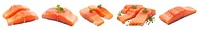 PNG Salmon fresh  cut out element set, transparent background