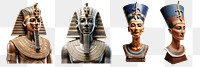 PNG Ancient Egypt statue design set, transparent background