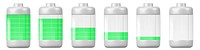 PNG Various battery percentage icon set, transparent background