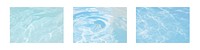 PNG water ripples, element set on transparent background