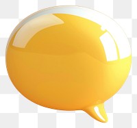 PNG Speech bubble yellow sphere.