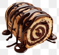 PNG Chocolate cake roll dessert bread food.