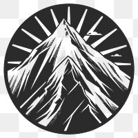 PNG Mountain logo outdoors stencil.