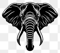 PNG Elephant wildlife stencil animal.