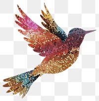 PNG Bird shape collage cutouts flying hummingbird animal.