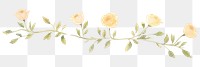 PNG Roses as divider line watercolour illustration graphics painting blossom.