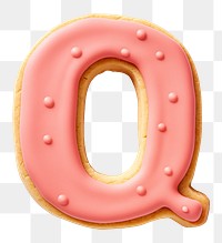 Letter Q png cookie art alphabet, transparent background