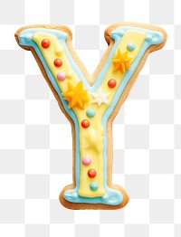 Letter Y png cookie art alphabet, transparent background
