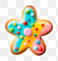 Star icon png cookie art shape, transparent background