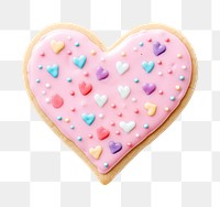 Heart icon png cookie art shape, transparent background