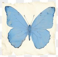 PNG Common butterfly ripped paper invertebrate cushion animal.