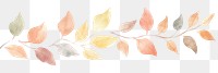 PNG Autumn leaves as divider watercolor graphics pattern plant.