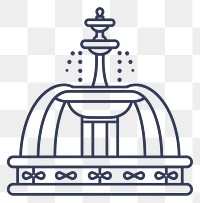 PNG Fountain type thin line icon architecture fountain water.