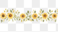 PNG Sunflowers as divider watercolor asteraceae graphics blossom.
