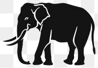 PNG Elephant elephant wildlife stencil.