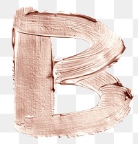 PNG Letter B brush strokes number text white background.