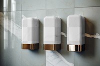 PNG Hotel soap dispenser mockup, transparent design