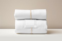 PNG wrapped towel label mockup, transparent design