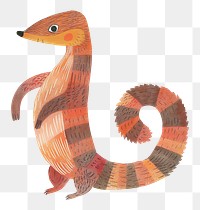 PNG Banded mongoose safari animal digital art, transparent background