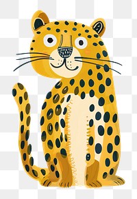 PNG Leopard safari animal digital art, transparent background