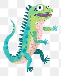 PNG iguana safari animal digital art, transparent background