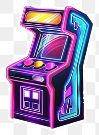 PNG Glitter arcade game sticker ketchup food arcade game machine.