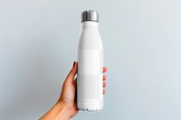 PNG insulated water bottle mockup, transparent design