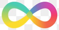 PNG Rainbow infinity icon logo.