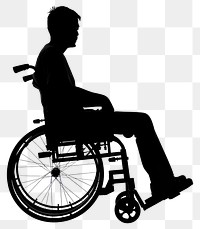 PNG Disabled man wheelchair transportation furniture.