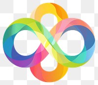 PNG Rainbow infinity icon graphics symbol logo.
