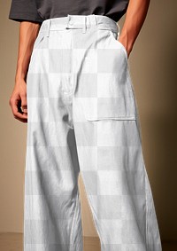 PNG unisex's pants mockup, transparent design
