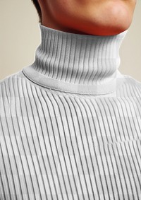 PNG men's turtleneck sweater mockup, transparent design