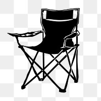 PNG Camping chair furniture canvas.