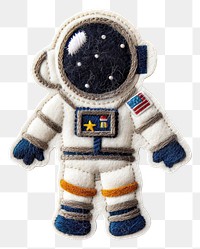 PNG Felt stickers of a single astronaut person plush human.