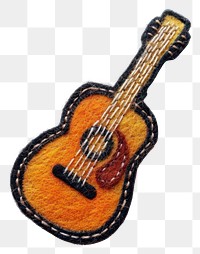 PNG Felt stickers of a single guitar musical instrument smoke pipe.