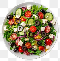 PNG Mediterranean salad platter produce lunch.