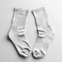PNG mid calf socks mockup, transparent design