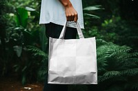 PNG tote bag mockup, transparent design