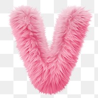 PNG  Fur letter V pink white background accessories.