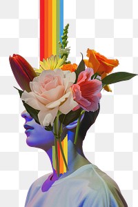 PNG Pride Month graphics blossom ikebana.