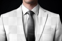 PNG men's suit mockup, transparent design