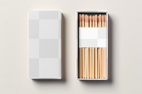 PNG match box mockup, transparent design